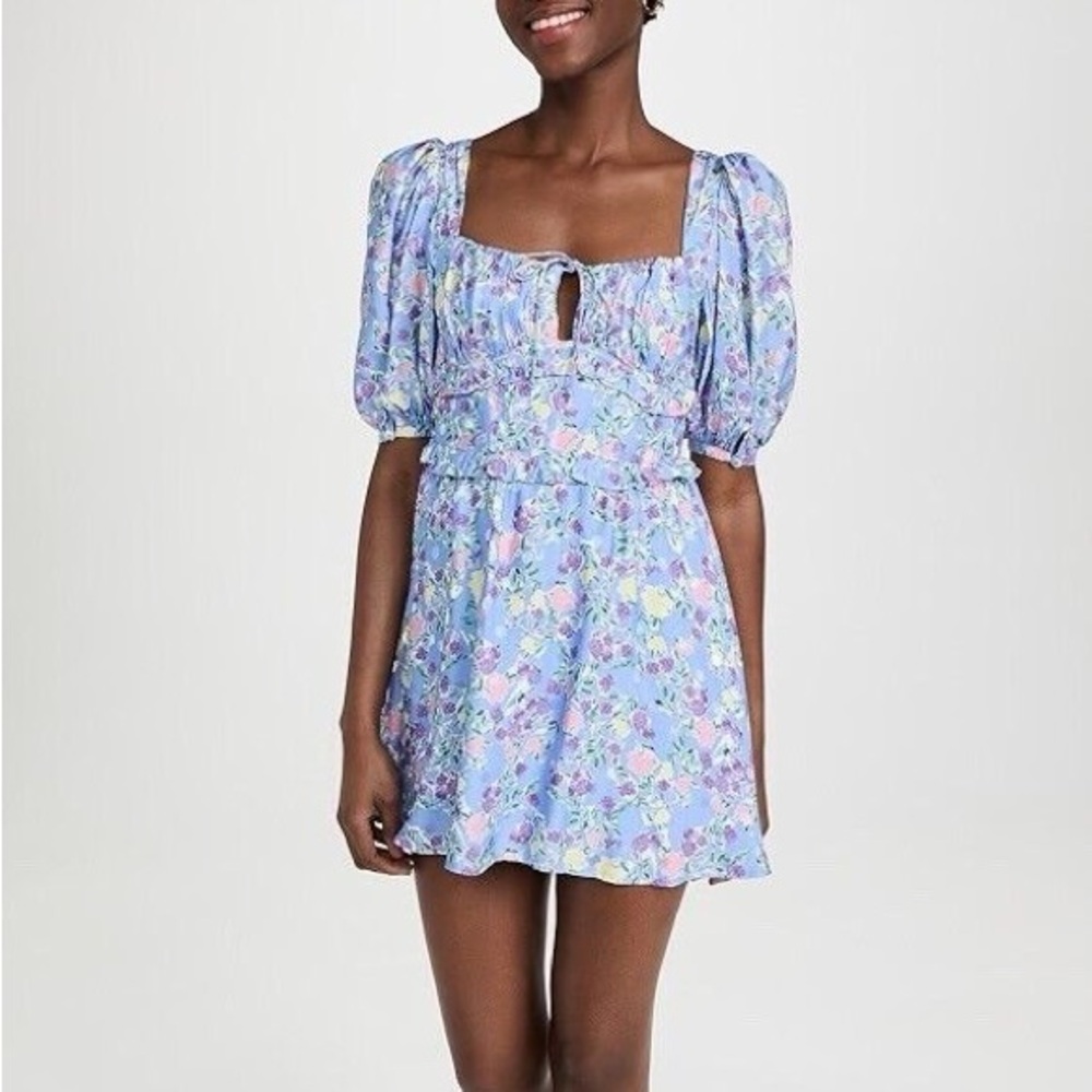 For Love and Lemons Charlene Puff Mini Dress